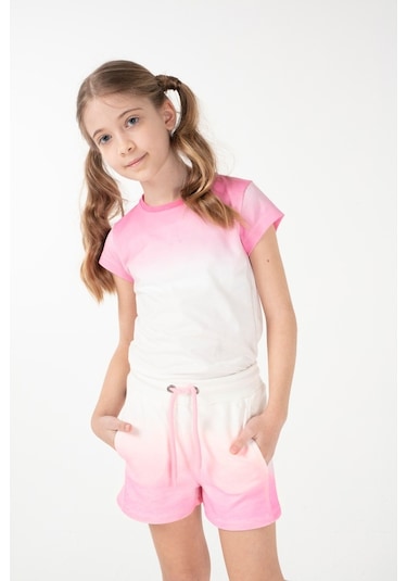 Brz Kids Baskılı Kız Çocuk Şort Ekru