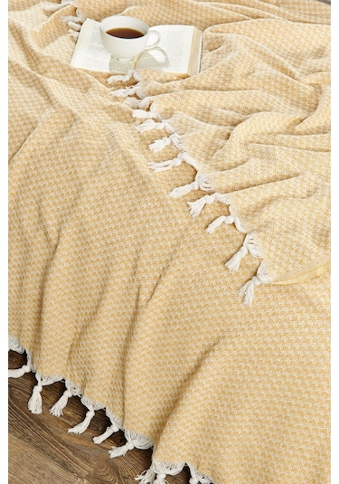 Rebeka Yelda Model Sarı - Çift Kişilik Pike