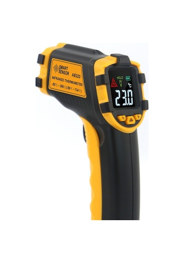 Xindoker Endüstriyel El Tipi Kızılötesi Sıcaklık Ölçer -50 390 C, Dokunmadan Hızlı Ölçüm, 12:1 Mesafe-oran, 500ms Yanıt Süresi, Pil Dahil Değil Ae320