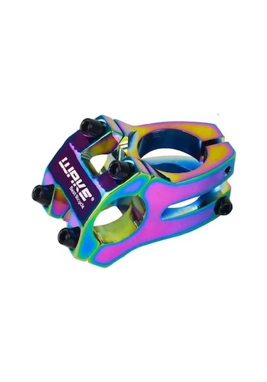 Wake Rainbow 780mm Alüminyum 31.8 Bisiklet Gidonu + Boğaz Seti Lunje Gidon Wake Boğaz Rainbow Çok Renkli