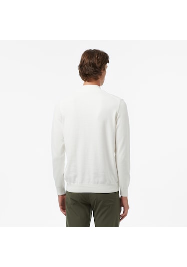 Nautica Erkek Krem Classic Fit Kazak Düz S57104t Krem