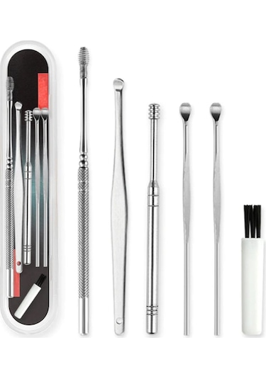 Buffer Paslanmaz Çelik Kulak Temizleme Seti 6'lı