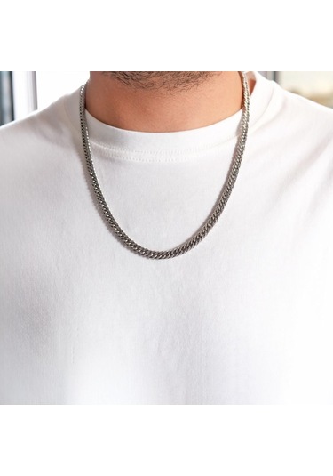 Çelik Zincir Kolye 316l Samanyolu Model 5 Mm - Zn-289 Gümüş