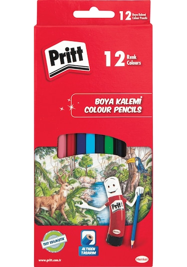 Pritt 1219734 Tam Boy Kuru Boya 12'li