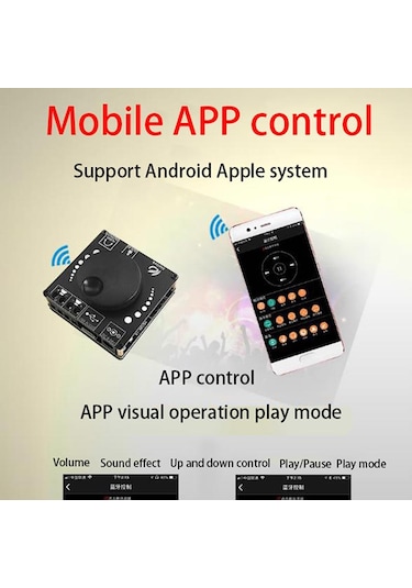 Hifi 50w+50w Xy-ap15h Stereo Bluetooth Dijital Amplifikatör Kartı Aux Usb-c Girişi