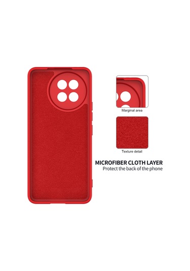 Xiaomi 14 Civi / Civi 4 Pro İçin Düz Renk Sıvı Silikon Damlamaz Tam Kapsama Telefon Kılıfı Kırmızı