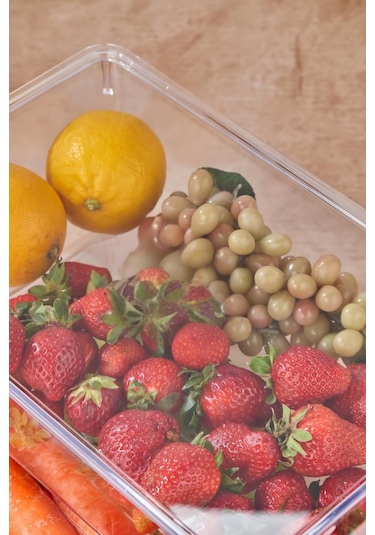 2 Li Kapaklı Buzdolabı Organizeri & Buzdolabı Düzenleyici 4,5 Lt