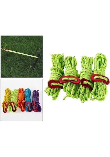 Suntek 4 Adet 6.65ft Gezi Yansıtıcı Naylon Kordon Çadır Yeşil