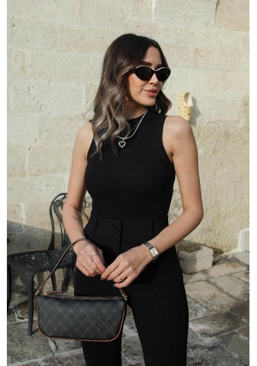 Refox Siyah Halter Yaka Fitilli Atlet