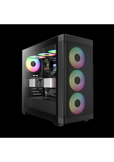 Gamdıas Athena M3, 850w, 80+ Bronze, Tempered Glass, Type-c, Mesh Ön Panel, Argb, Atx, Gamıng Kasa