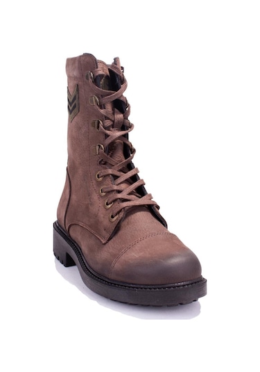 Hammer Jack 10218354 Kahve Ortopedik Günlük Düz Topuk Kadın Deri Bot 001