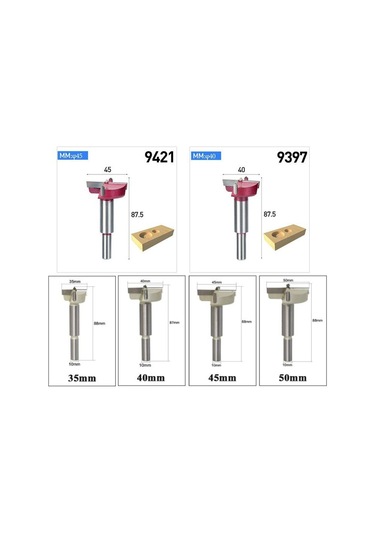 Mum Yuva Saksı Menteşe 35Mm 40Mm 45Mm 50Mm Ahşap Freze Panç Karo