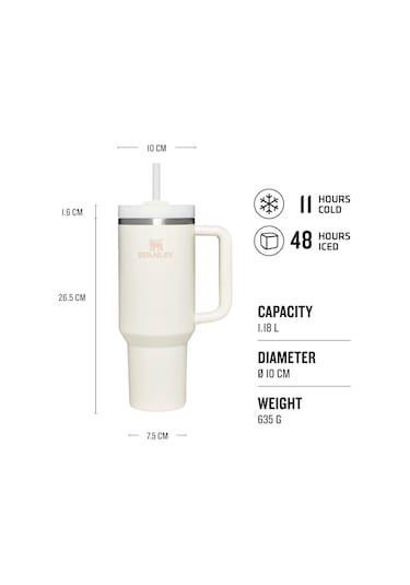 Stanley Quencher Pipetli Termos Bardak 1.18 Lt Krem