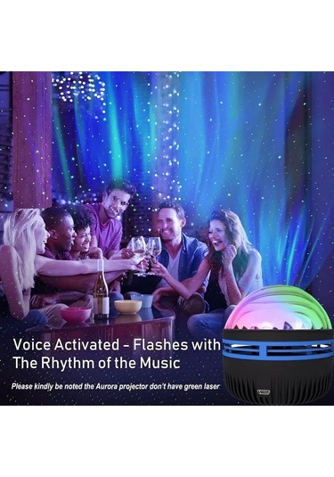 Vkemall Siyah Ve Mavi Led Işık Ampülü - Disco Partisi İçin Renkli Aydınlatma Siyah