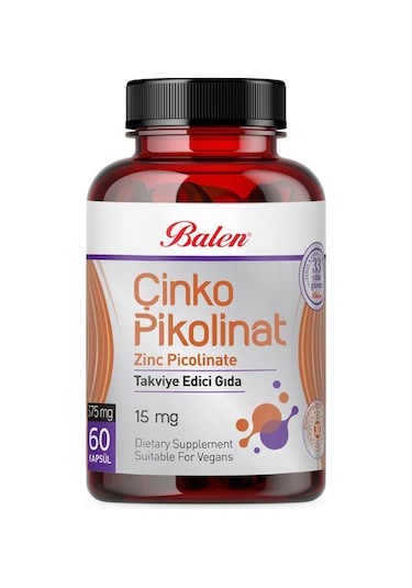 Balen Çinko Pikolinat 375 Mg 60 Kapsül