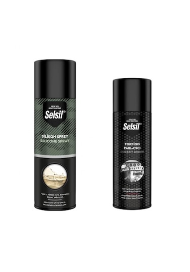Selsil Silikon Sprey 500ml & Selsil Torpido Parlatıcı 200ml 2 Li Set