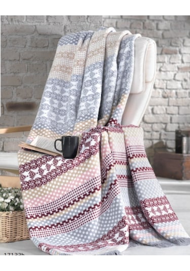 Sesli Home Lüks Peluş Battaniye 17133B Battal Boy 200X230 Çok Renkli