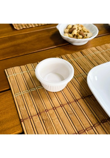 Alezy 527 Göreme Melamin Termostar Yuvarlak Sosluk 7 Cm Beyaz