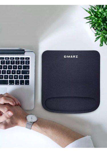 Gimarz Küçük Deri Fare Pabuç, Bilek Destekli Yastık İle 219041515