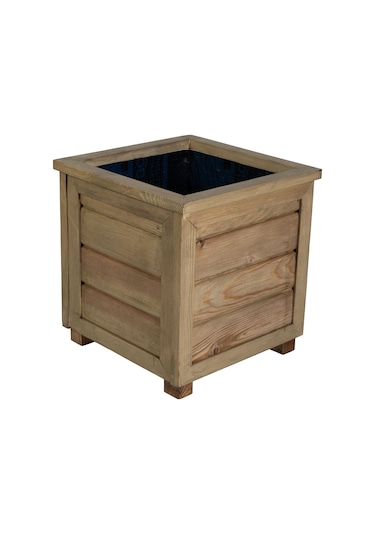 Kaf Ahşap Dekoratif Ahşap Saksı / Meşe