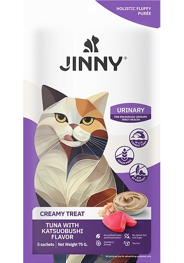 Jinny Ton Balıklı Urinary Creamy Kedi Ödükü 5x15 Gr