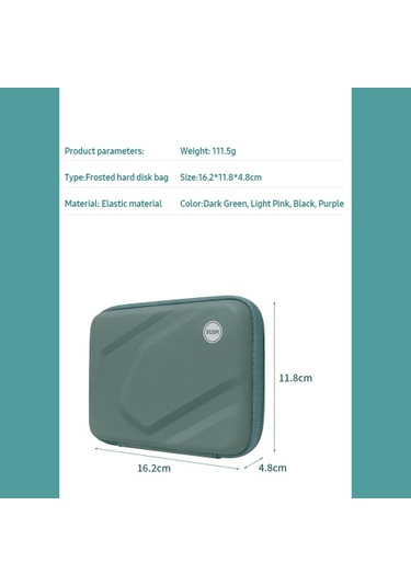 Bubm Buzlu Sert Disk Çantası Geniş Kapasiteli Kumaş Seçimi Su Geçirmez Kolay Taşınabilir Sert Kabuk Aşınmaya Dayanıklı Açık Mor Diğer