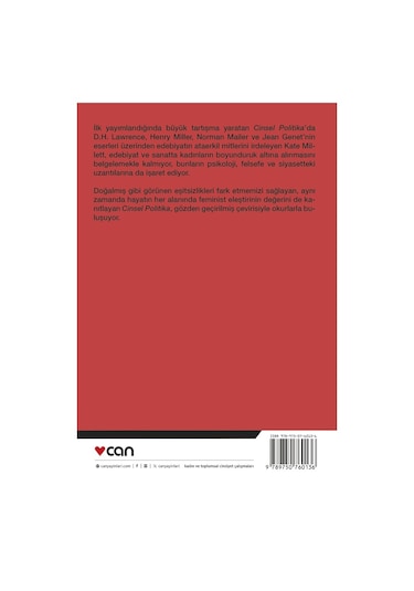 Cinsel Politika - Kate Millett - Can Yayınları