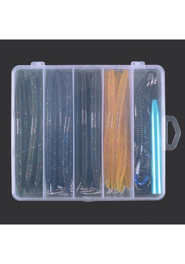 Maiyame 133 Parça Yem Seti: 32 Adet Yumuşak Yem, Oluk Aleti, Çengeller Ve Ağırlıklar - Balıkçılar İçin Tam Zirve Takım