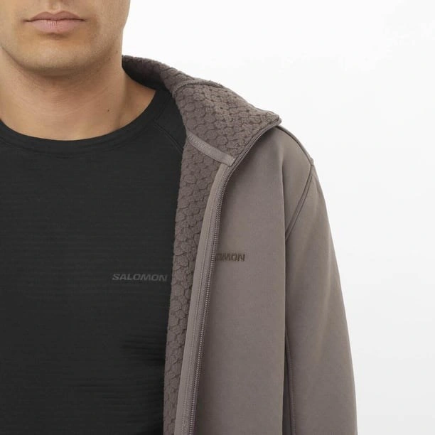 Salomon Outlıne Warm Fleece Fz M Erk Iron// Fleece Lc2608700 Bej