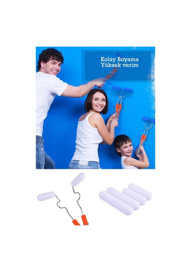 Nano Süngerli Damlatmaz Mobilya Ve Duvar Boyama Rulosu Hem Köşe H