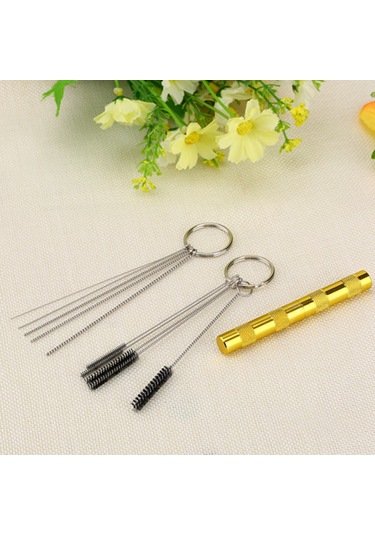 Geeroyoo Hava Fırçası Temizleme Seti: 5 Farklı Çaplı Fırça Ve İğne Aleti İle Nozzle, Boru Ve Sprey Aletlerini Derinlemesine Temizleyin