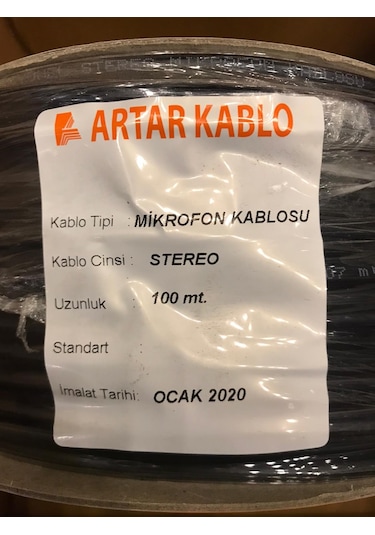 70 Numara Stereo Artar Mikrofon Kablosu 100 Metre Stereo
