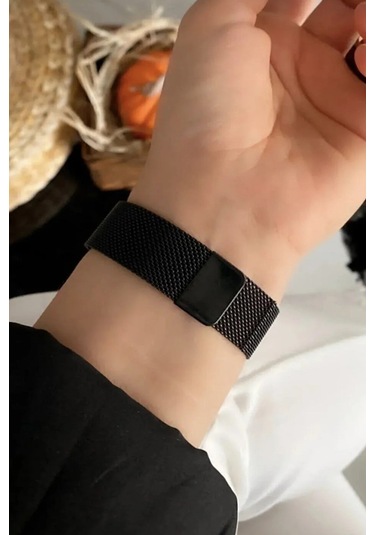 Takı Dükkanı Spotify Şarkı Kodlu Hasır Kordonlu Siyah Çelik Erkek Bileklik Scb10sc Siyah