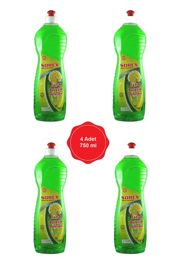 4 Adet Sorex Extra Bulaşık Deterjanı 750 Ml - Sorx003