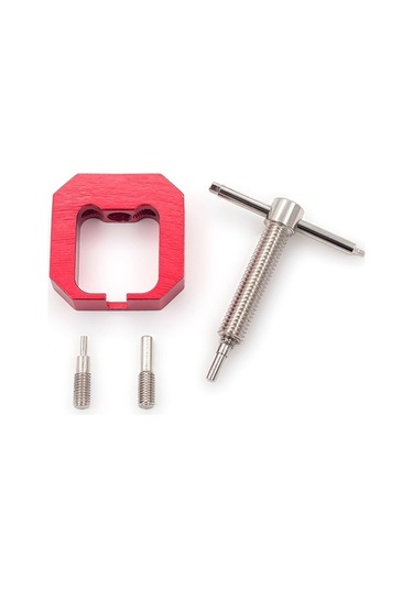 Besthome1 Rc Model Araç Dişli Çekme Aleti, Alüminyum Alaşımlı Kırmızı Motor Dişlisi Sökücü