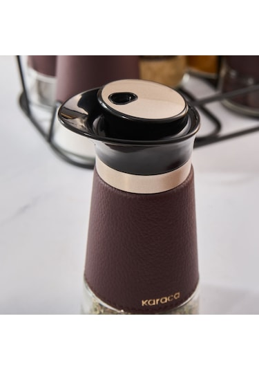 Karaca New Latin Standlı 7 Parça Baharat Seti 100 Ml Kahverengi
