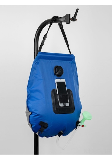 Lemestar 20l Güneş Enerjili Kamp Duş Çantası, Pvc Materyal, 45 C Isıtma, Taşınabilir, Mavı - Dışarıdaki Kamp, Yürüyüş, Balıkçılık İçin Mavi