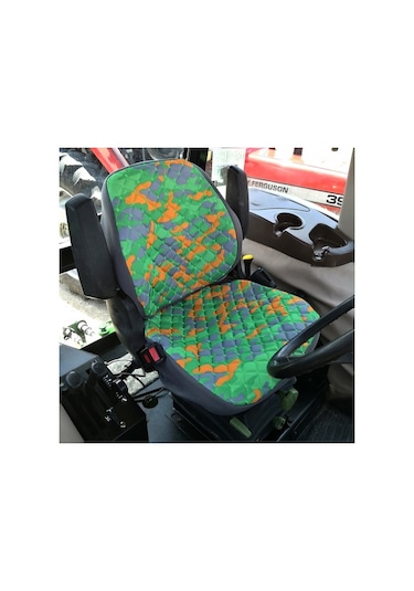 John Deere Traktör Koltuk Kılıfı- Yeşil Kamuflaj - Ithal Impertex