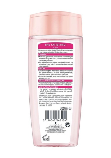 Diadermine Yatıştırıcı Kuru ve Hassas Ciltler için Tonik 200 ML