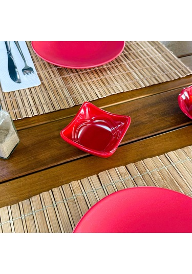 Alezy 522 Göreme Melamin Termostar Ürgüp Tekli Sosluk 8x8 Kırmızı