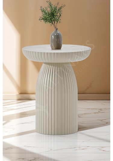 Bohem Sehpa,tekli Sehpa,yan Sehpa,zigon Sehpa - Bej & Soho Bej Renk Gövde & Soho Renk Tabla