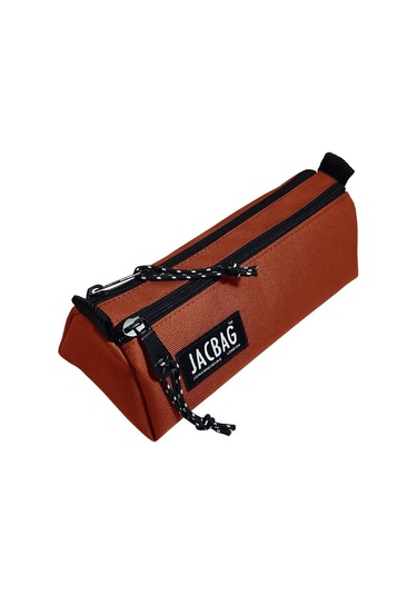 Jacbag Dual Prime İki Bölmeli Üçgen Kiremit Kız Çocuk Kalem Çantası Çok RENKLİ