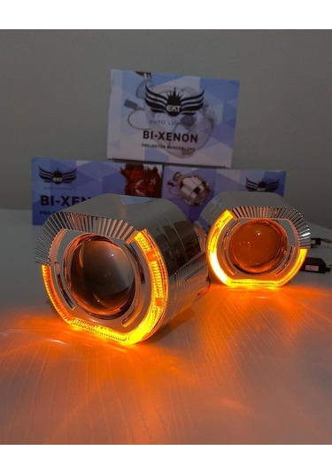 2.5 İnç J Model Bi-xenon Mercek Beyaz Angel + Rgb Şeytan Göz