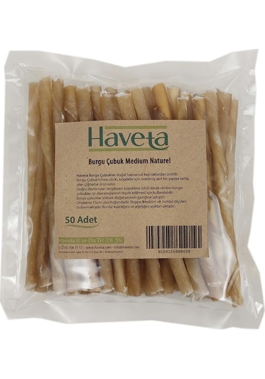 Haveta Burgu Çubuk Medium Naturel 50 Adet