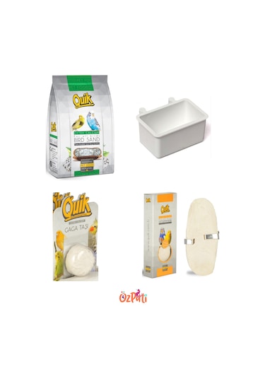 Quik Kalamar Kemiği + Kuş Kumu + Kumluk + Gaga Taşı