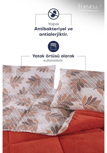 Formeya Turuncu Tek Kişilik Wellsoft Yorgan Yastık Kılıflı