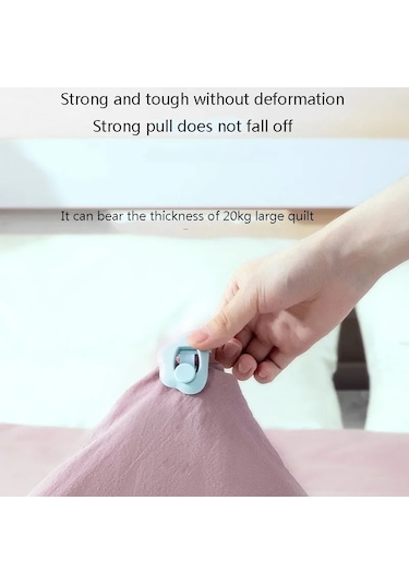 Beyaz-6 Adet Nevresim Klipleri Battaniye Tutucular Raptiye Klipsi Yatak Çarşafı Tutucular Kaymaz Nevresim Bağlantı Elemanları Ev Tekstili