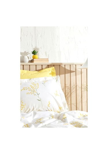 Karaca Home Loretta %100 Pamuk Tek Kişilik Nevresim Takımı Sarı Pp 200.22.08.0060
