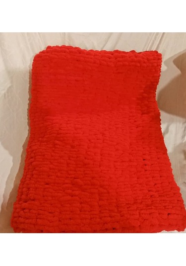 El Örmesi Puffy Tv Battaniye Kırmızı