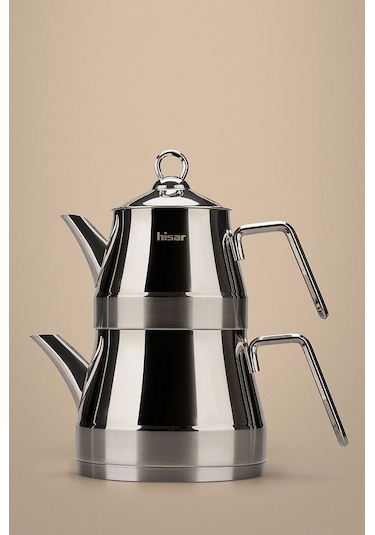 Hisar Orlando İndüksiyon Tabanlı Midi Çelik Çaydanlık Inox